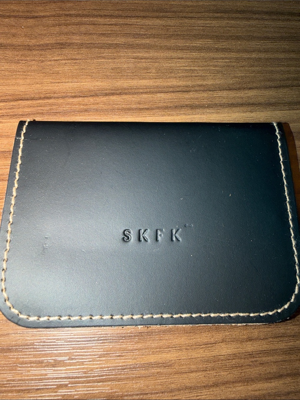 Skunkfunk Black Card & Key Sleeve with Contrast Stitching